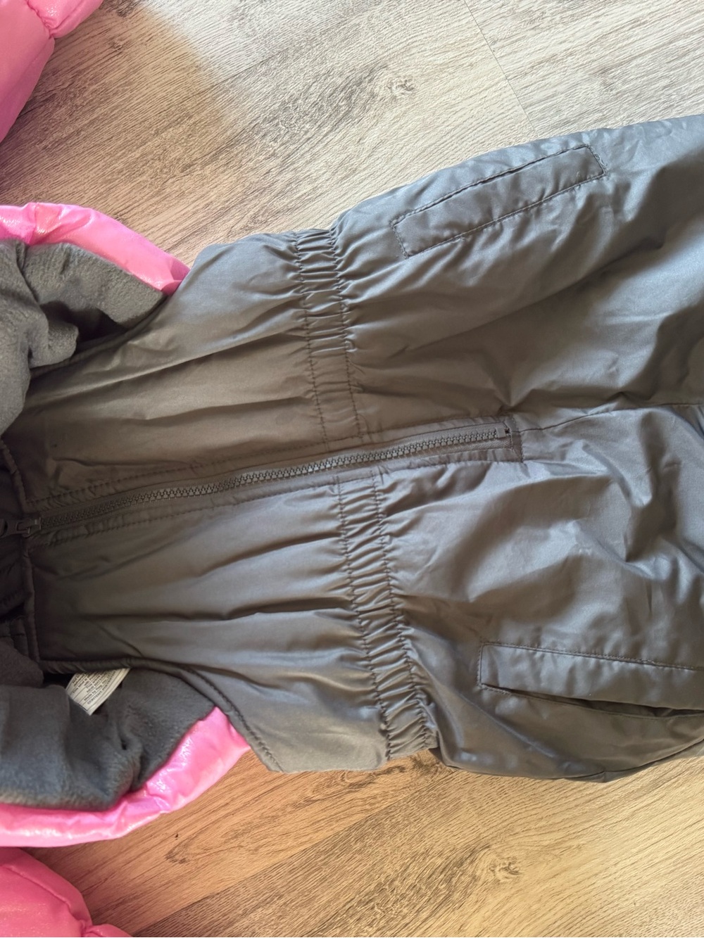 Kids Pink Hooded Puffer Jacket and Snow Pants Set 5/6 - Picture 4 of 7